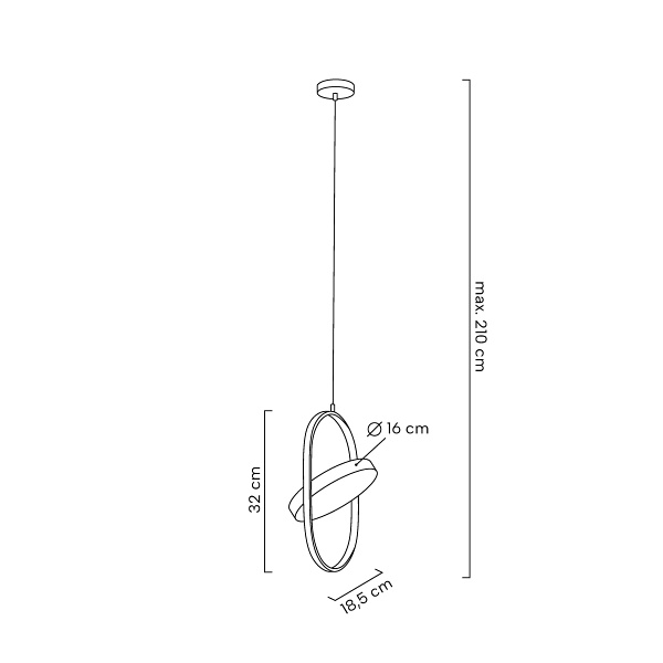 Lampa wisząca SPINNER 19 złota - Moosee